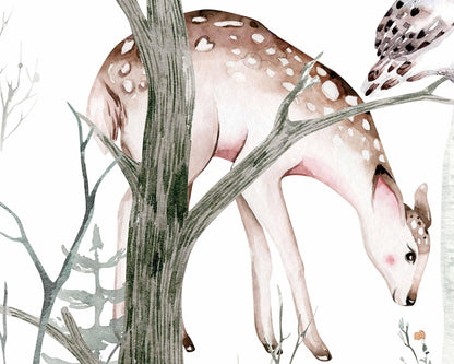 Animals in the forest mural | Kitchen + Metal