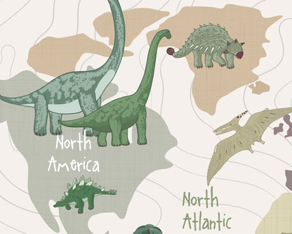 Dinosaur World Map | Kitchen + Metal