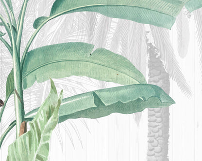 Tropical Banana Leaves Wallpaper Mural | Kitchen + Metal