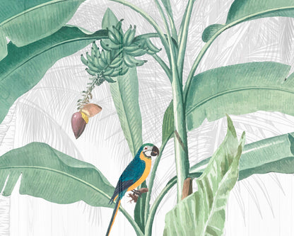 Tropical Banana Leaves Wallpaper Mural | Kitchen + Metal