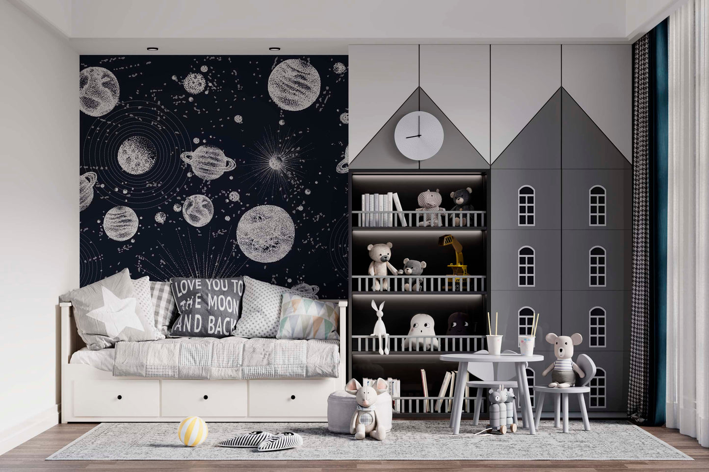 Planets in Space Wallpaper | Kitchen + Metal