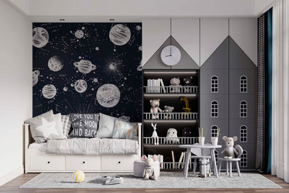 Planets in Space Wallpaper | Kitchen + Metal