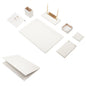 MOOG Leather Desk Set -  Pink - 9 PCS