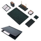 MOOG Leather Desk Set -Blue - 9 PCS