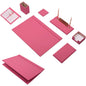MOOG Leather Desk Set -Red - 9 PCS