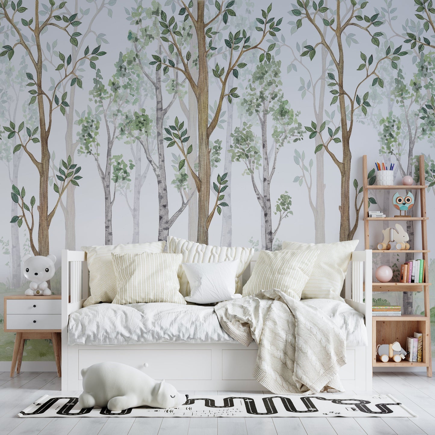 Woodland Wallpaper | Kitchen + Metal