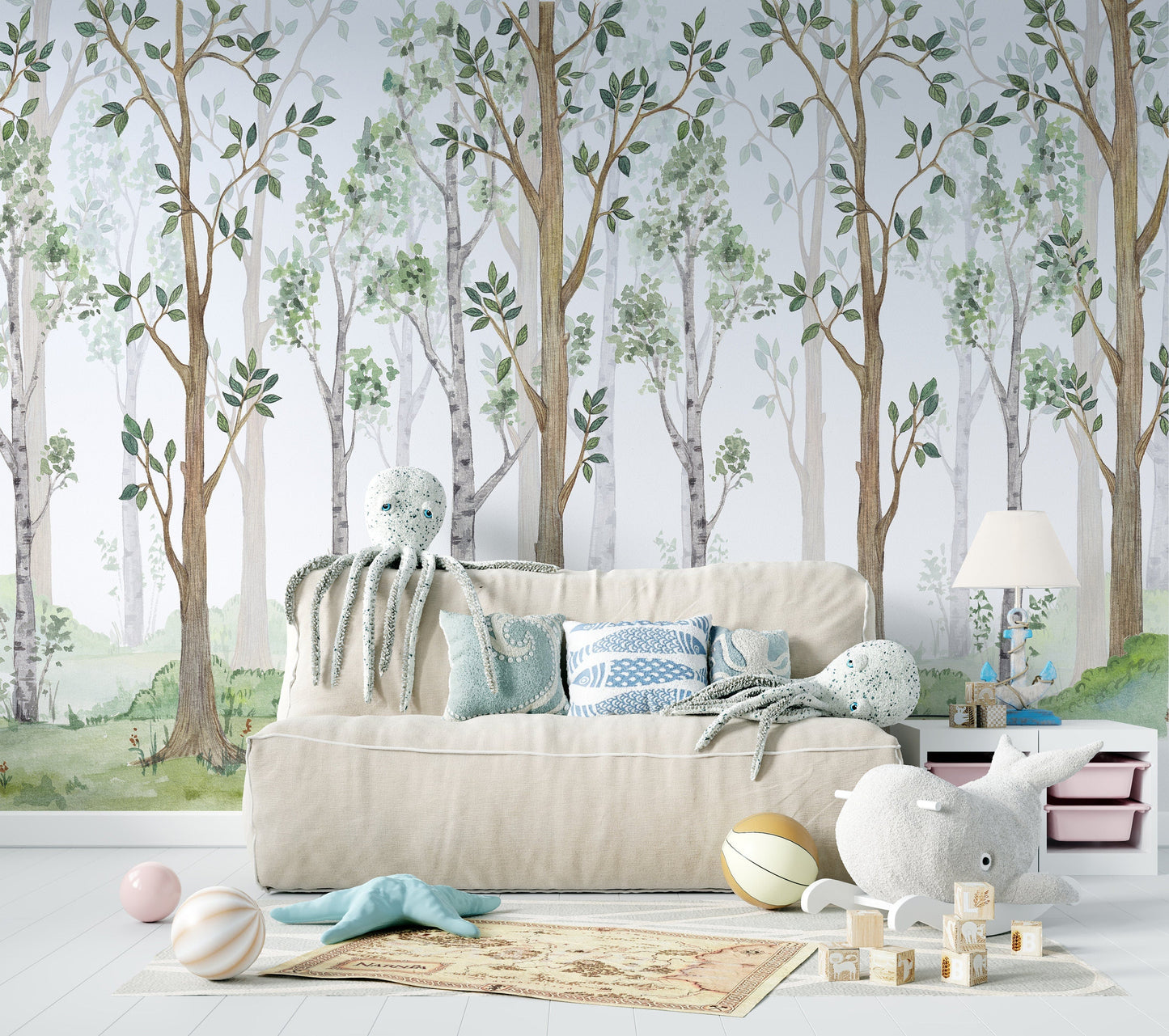 Woodland Wallpaper | Kitchen + Metal