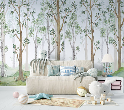 Woodland Wallpaper | Kitchen + Metal