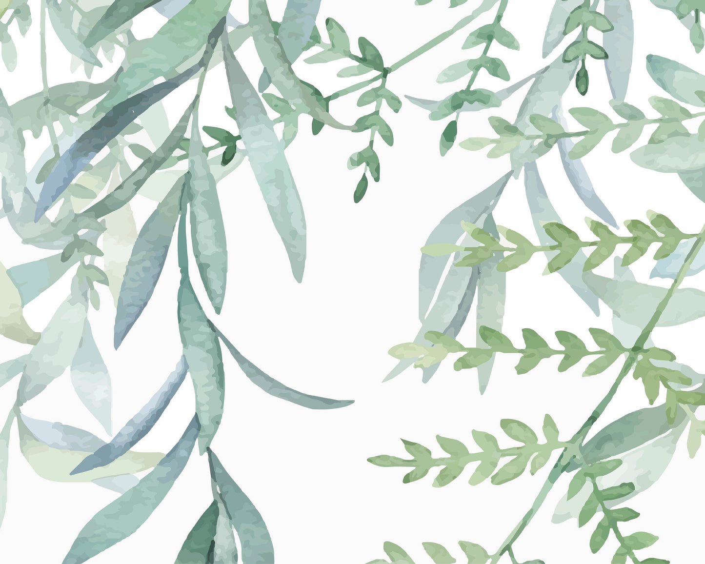Hanging leaves wallpaper | Kitchen + Metal