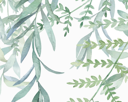 Hanging leaves wallpaper | Kitchen + Metal