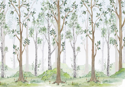 Woodland Wallpaper | Kitchen + Metal