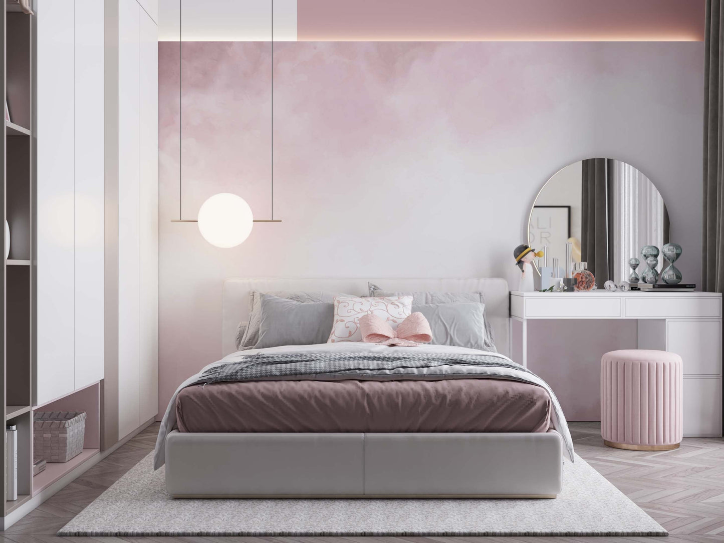 Pink Sky Wallpaper | Kitchen + Metal