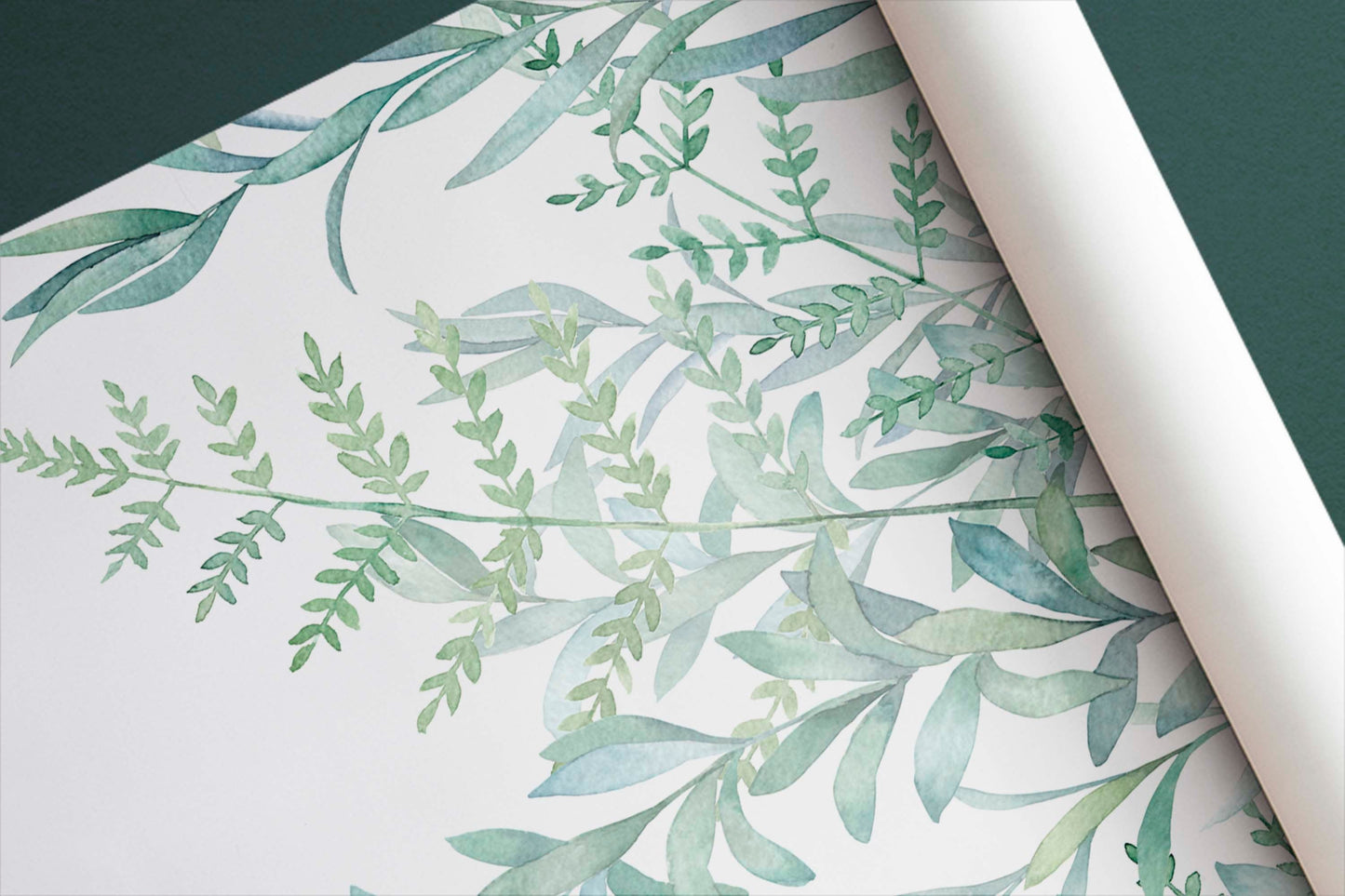 Hanging leaves wallpaper | Kitchen + Metal