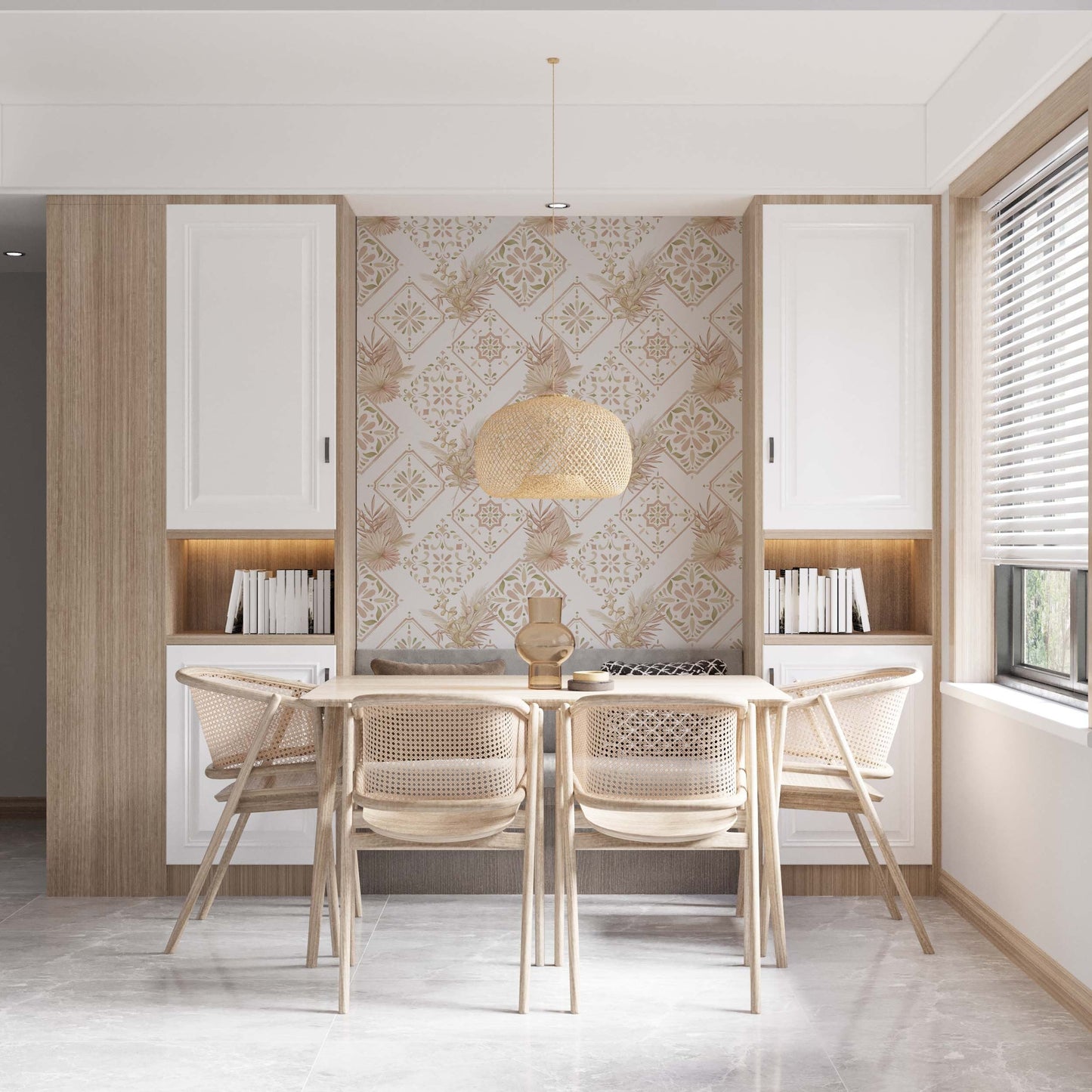 Moroccan tile  wallpaper | Kitchen + Metal