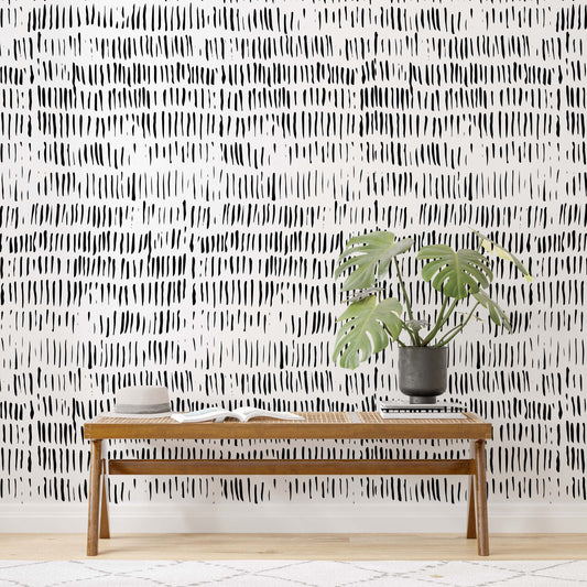 Black and white strokes | Kitchen + Metal