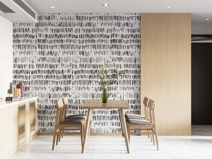 Brush strokes wallpaper | Kitchen + Metal