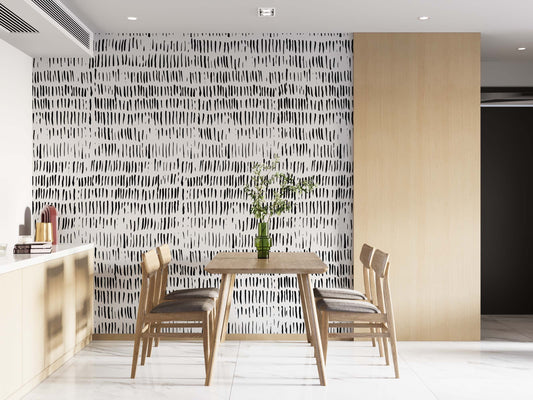 Brush strokes wallpaper | Kitchen + Metal