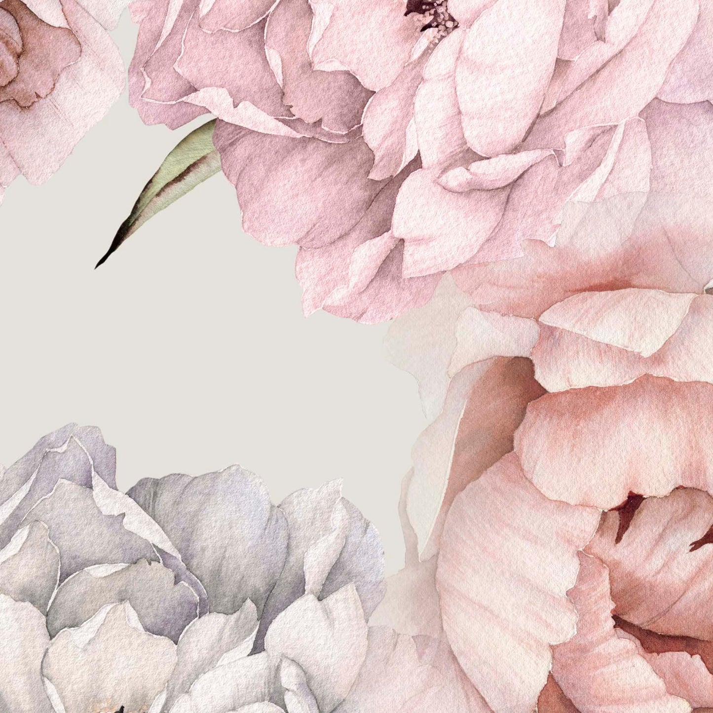 Big peonies bathroom wallpaper | Kitchen + Metal