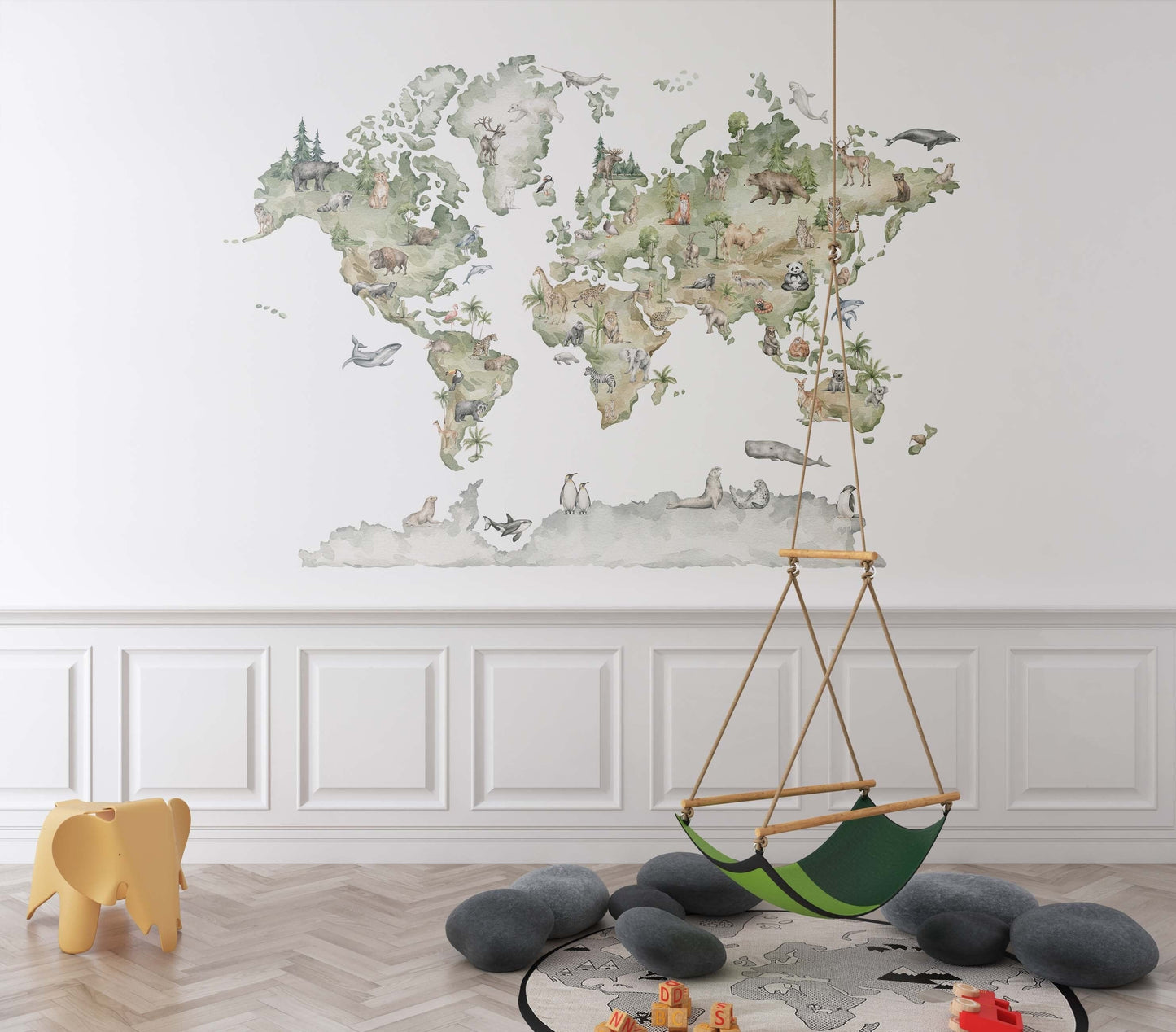 Wildlife World Map | Kitchen + Metal