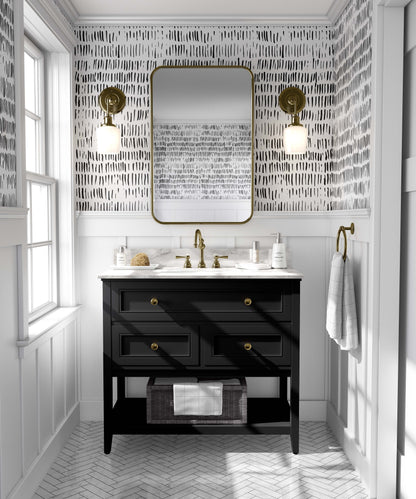 Brush strokes wallpaper | Kitchen + Metal