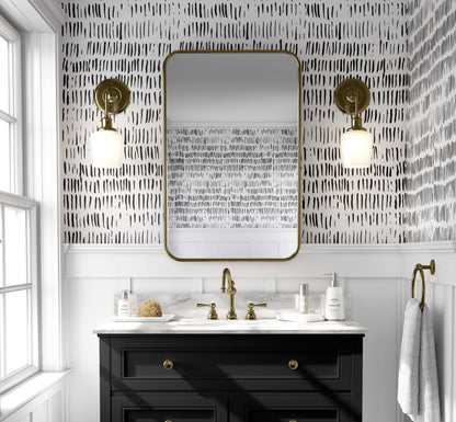 Black and white strokes | Kitchen + Metal