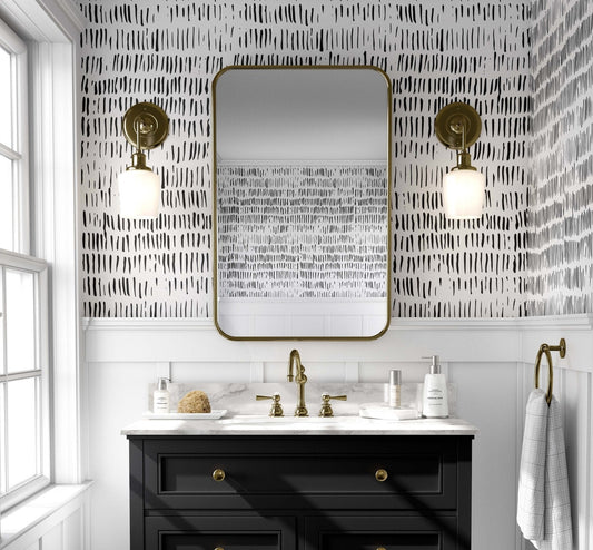 Black and white strokes | Kitchen + Metal