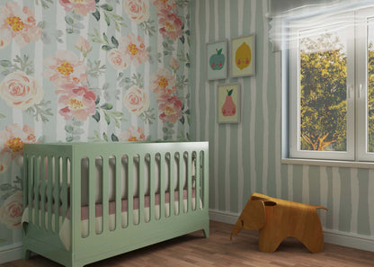 Striped Mint Wallpaper | Kitchen + Metal