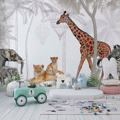 Safari Wallpaper Mural | Kitchen + Metal