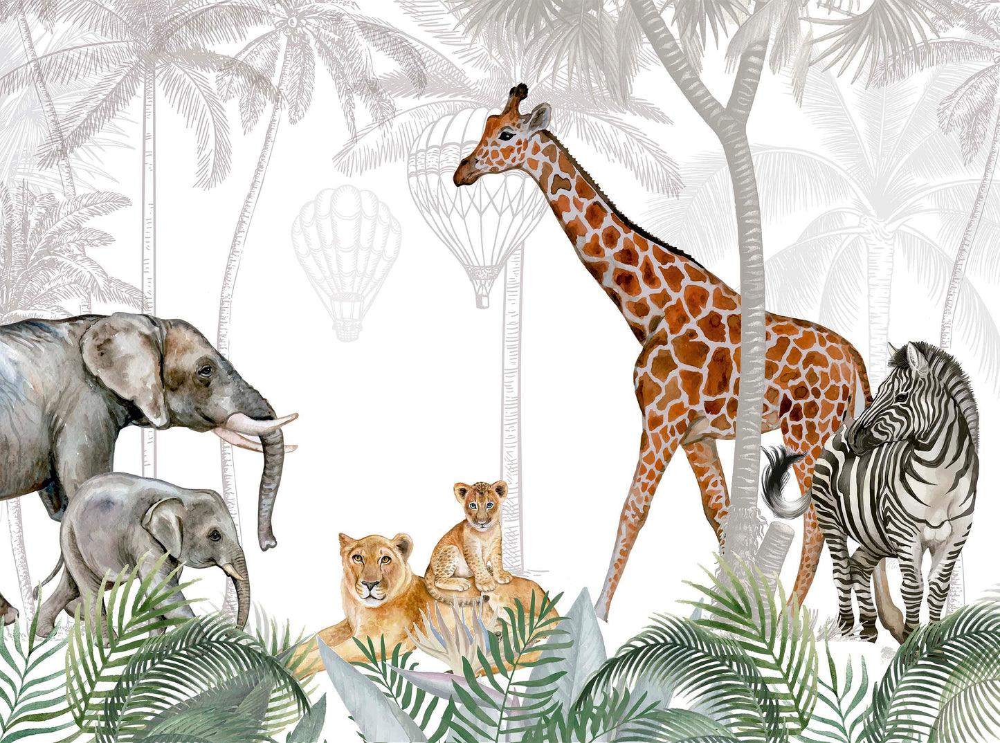 Safari Wallpaper Mural | Kitchen + Metal