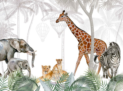Safari Wallpaper Mural | Kitchen + Metal