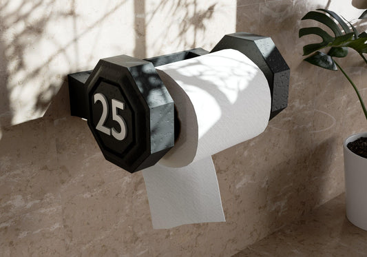 Dumbbell Toilet Paper Holder – Gym-Inspired Bathroom Decor for Fitness
