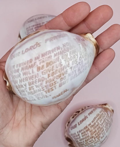 The Lord's Prayer Cowrie Shell