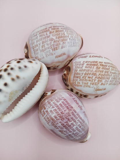 The Lord's Prayer Cowrie Shell