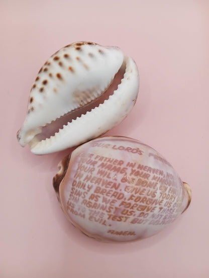 The Lord's Prayer Cowrie Shell