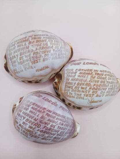 The Lord's Prayer Cowrie Shell