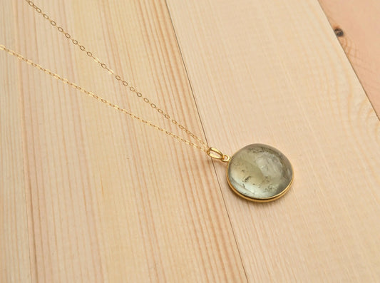 Prasiolite 14k Gold Necklace