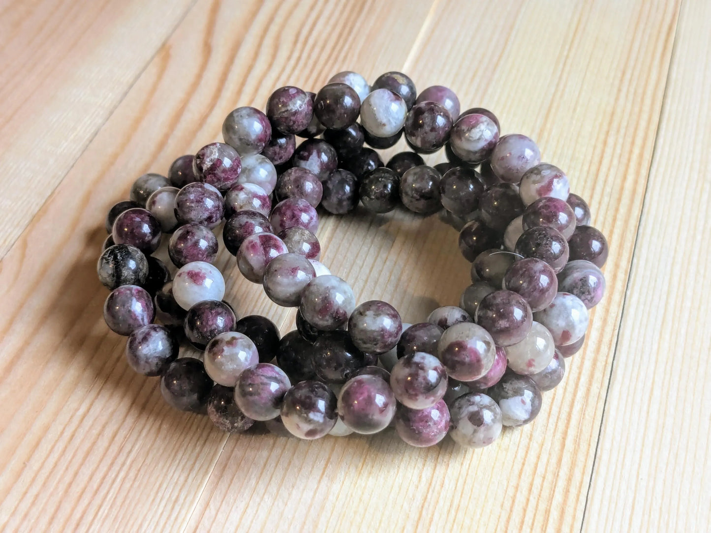 Pink Tourmaline Stretch Bracelets