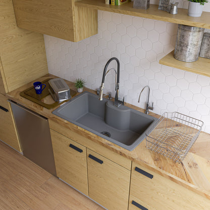ALFI brand AB3520DI 35" Drop-In Single Bowl Granite Composite Kitchen Sink
