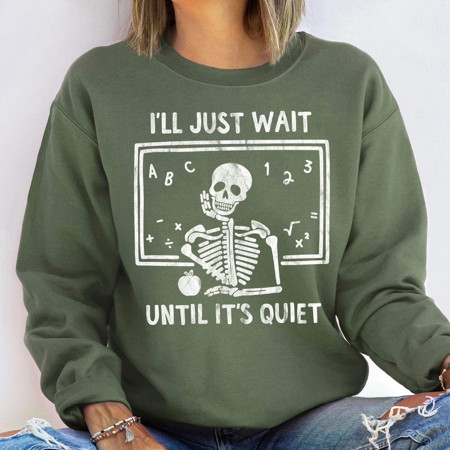 I'll Just Wait Vintage Halloween Sweatshirt