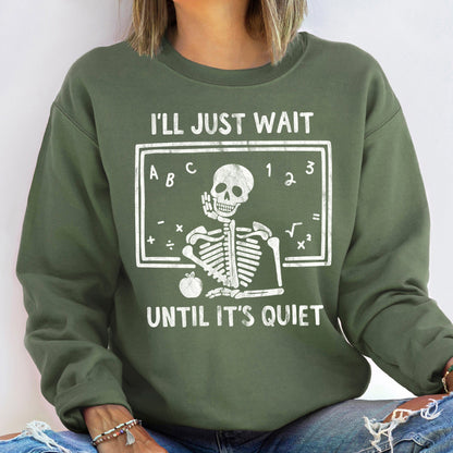I'll Just Wait Vintage Halloween Sweatshirt
