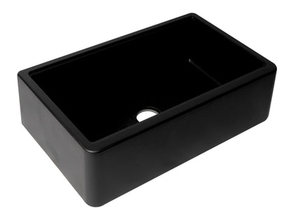 ALFI brand AB33FARM 33" Granite Composite Single Bowl Drop In Farm Sink with Accessories