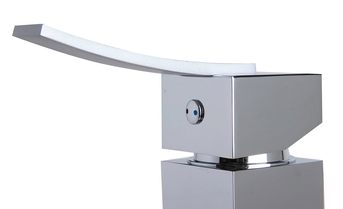 ALFI brand AB1258 Square Body Curved Spout Single Lever Bathroom Faucet