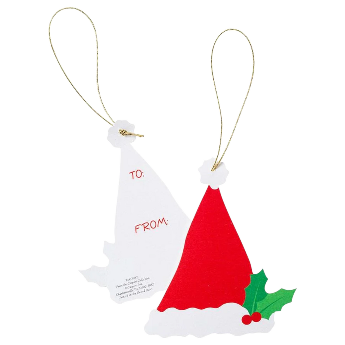 Santa Hat Die-Cut Gift Tags