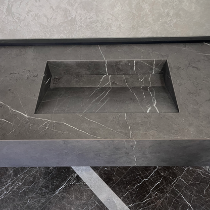 HANDCRAFTED INFINITY PIETRA GREY HIGH ENGINEERED STONE SINK (ES-100)