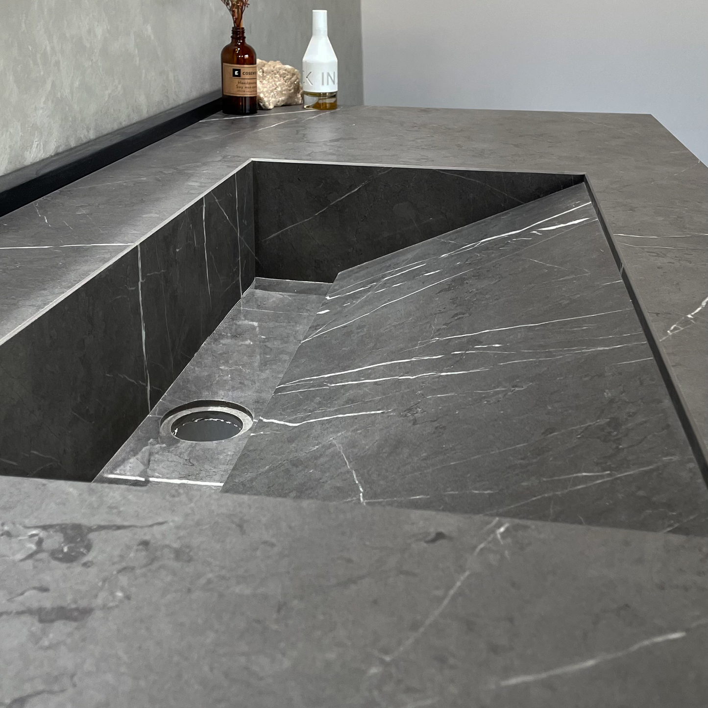 HANDCRAFTED INFINITY PIETRA GREY HIGH ENGINEERED STONE SINK (ES-100)