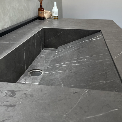 HANDCRAFTED INFINITY PIETRA GREY HIGH ENGINEERED STONE SINK (ES-100)