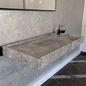 HANDCRAFTED CUSTOM TUNDRA GREY MARBLE SINK (NS-075)