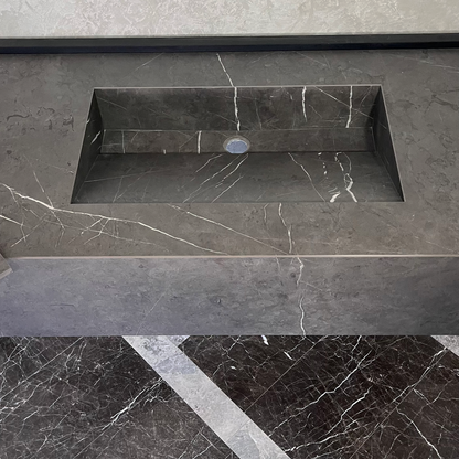HANDCRAFTED INFINITY PIETRA GREY HIGH ENGINEERED STONE SINK (ES-100)