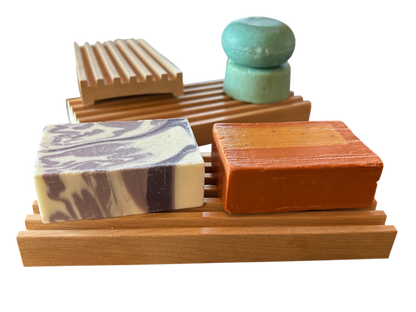 8" Alder Battlement Style Soap Dish