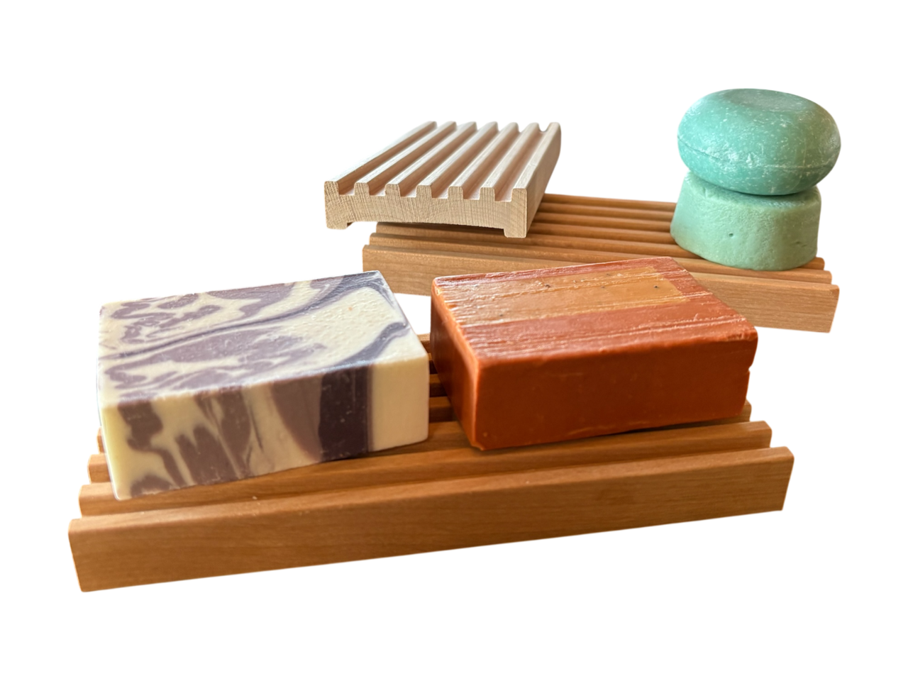 8" Alder Battlement Style Soap Dish